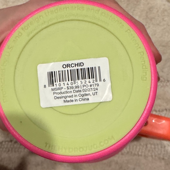 HydroJug Pink with Orange Handle - Picture 3 of 3